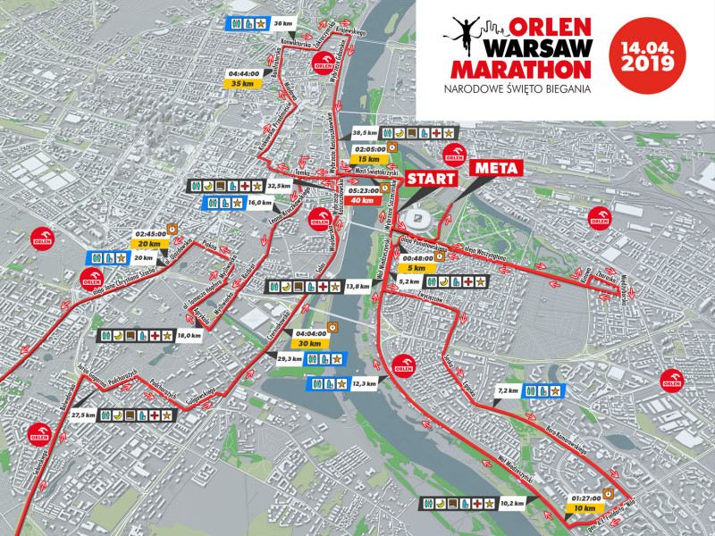 Znamy trasę ORLEN Warsaw Marathon 2019