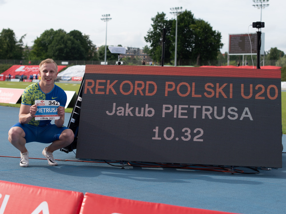75. PZLA MP U20: rekord Polski juniorów na 100 metrów Jakuba Pietrusy