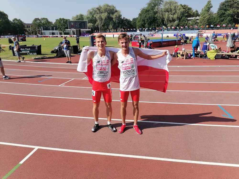 ME U20 w Tallinnie: Różnicki złoty, Lewalski srebrny na 800 metrów. Brąz sztafety 4x100 metrów pań