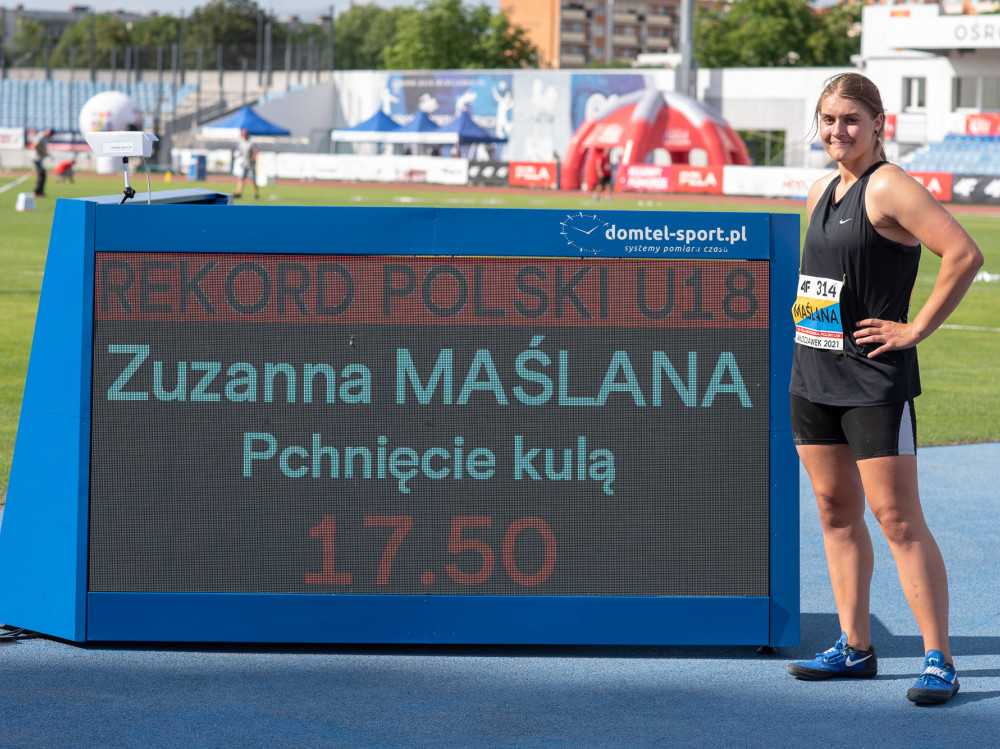 53. PZLA MP U18: Zuzanna Maślana poprawia rekord Polski w pchnięciu kulą