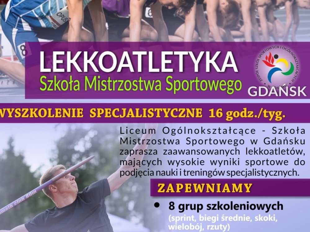 Zaproszenie do szkoły sportowej w Gdańsku