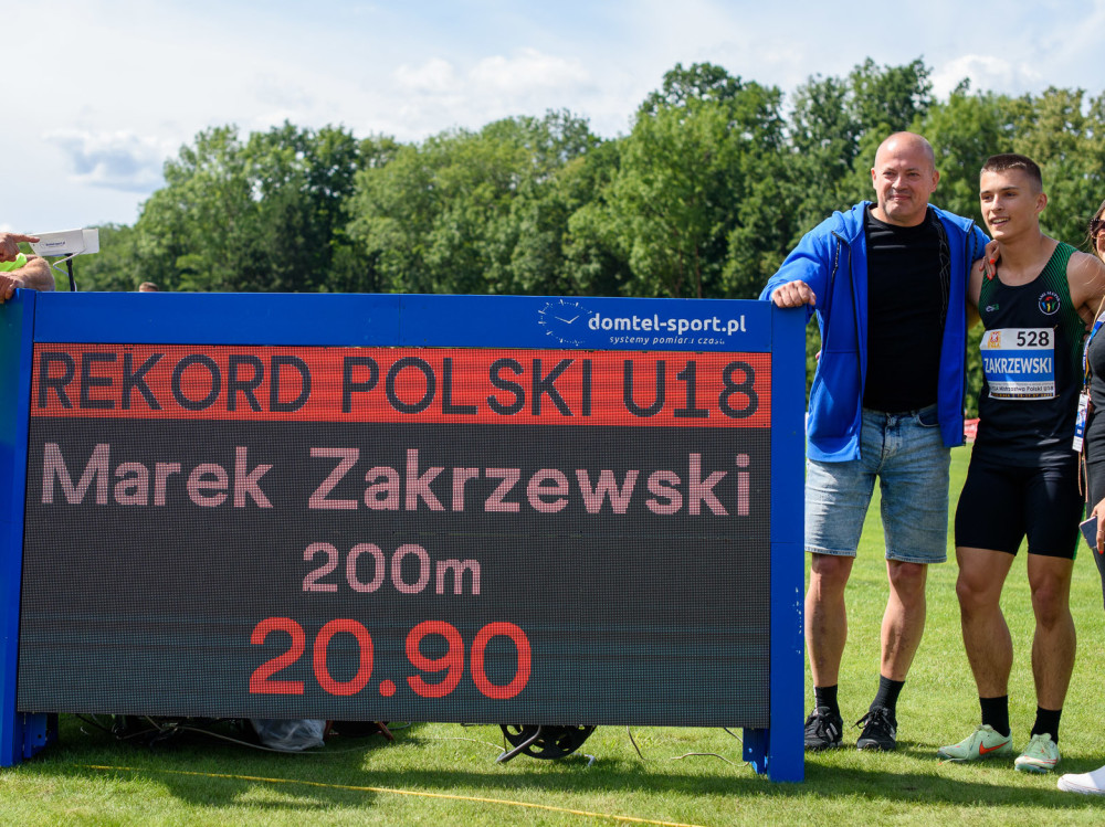 OOM: Marek Zakrzewski poprawia rekord Polski U18 w biegu na 200 metrów