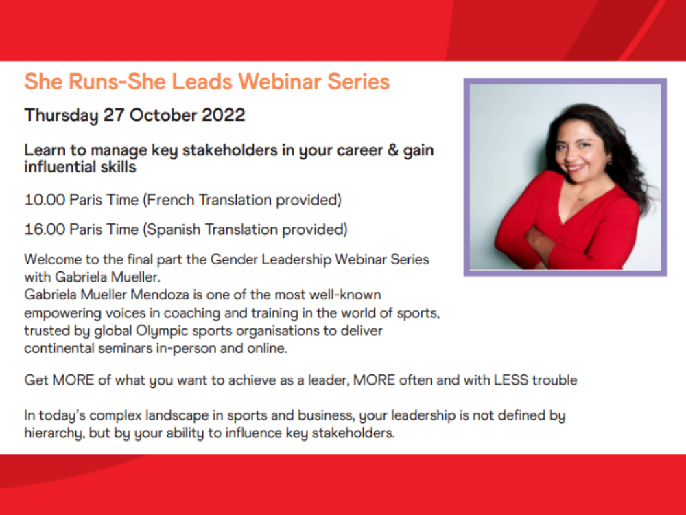Gender Leadership Webinar: Thursday 27 Oct