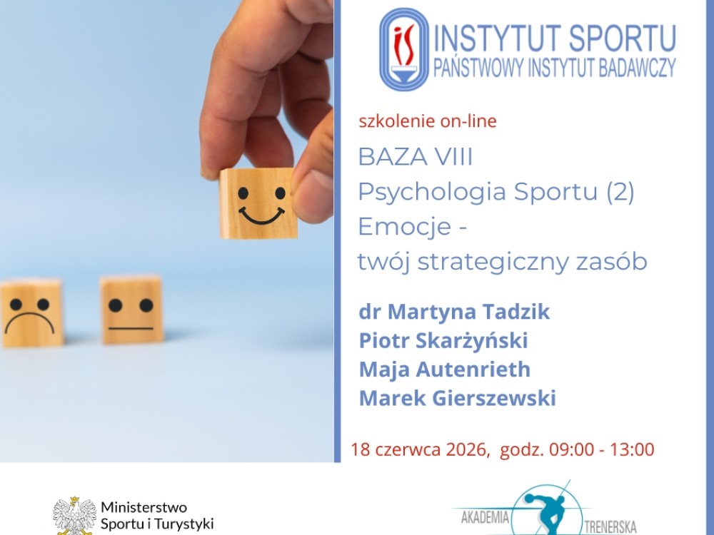  Szkolenie z cyklu BAZA VIII. Psychologia (2) pt. „Emocje - twój strategiczny zasób”.