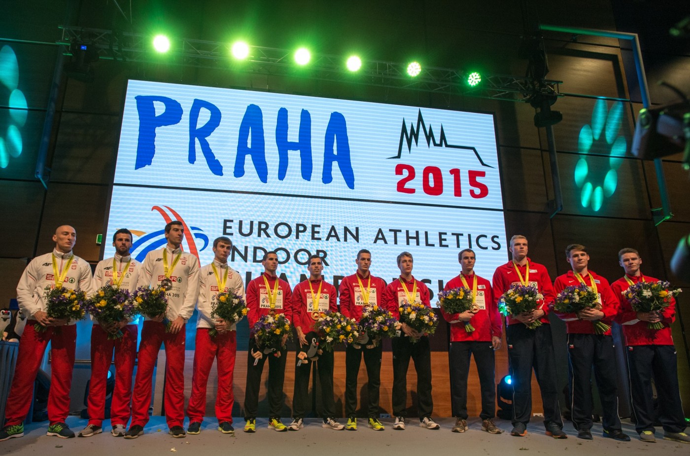 Halowe Mistrzostwa Europy Praga 2015 - dekoracje sztafet obrazek 1