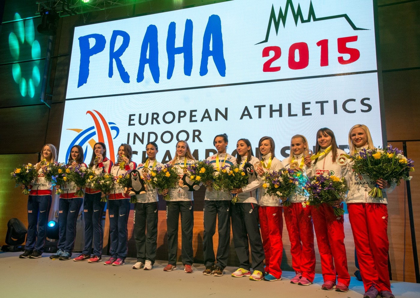 Halowe Mistrzostwa Europy Praga 2015 - dekoracje sztafet obrazek 7